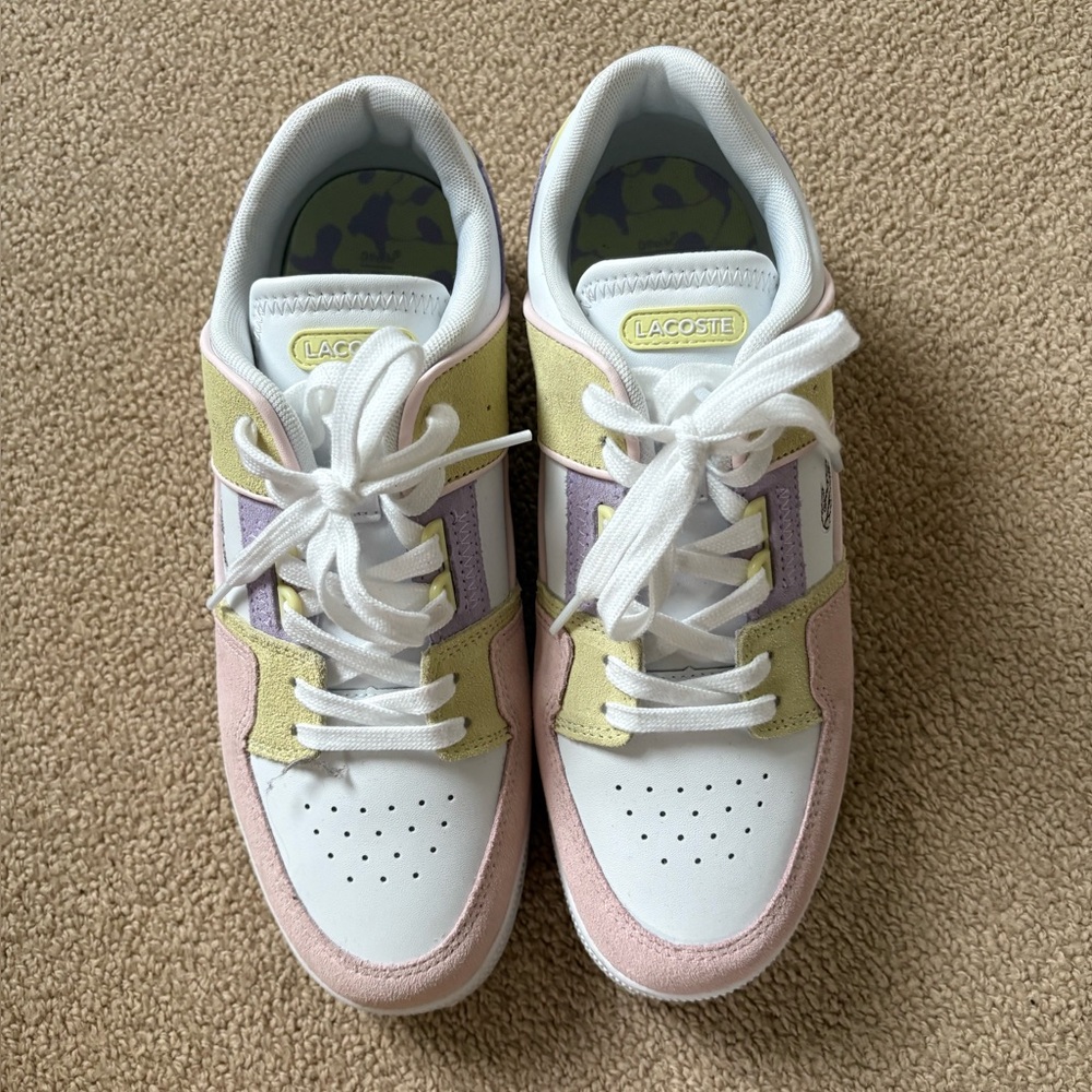 Lacoste Pastel Sneakers with White Accents size 9.5